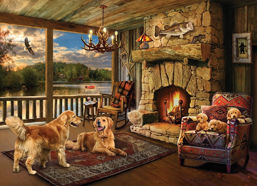 Lakeside Cabin - 1000 Piece Cobble Hill Puzzle