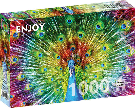 Colourful Peacock - 1000 Piece - Enjoy Puzzle