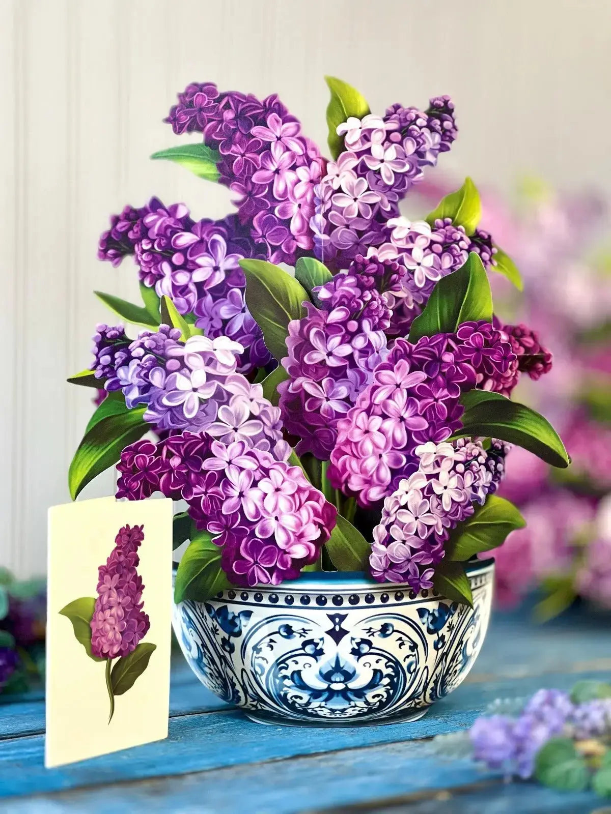 Flower Bouquet Popup Card - Garden Lilacs - Fresh Cut