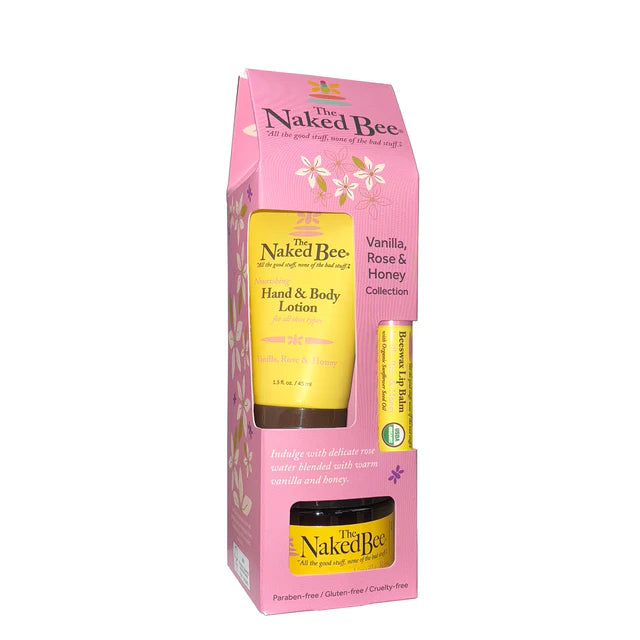 Gift Set - Vanilla, Rose & Honey - The Naked Bee