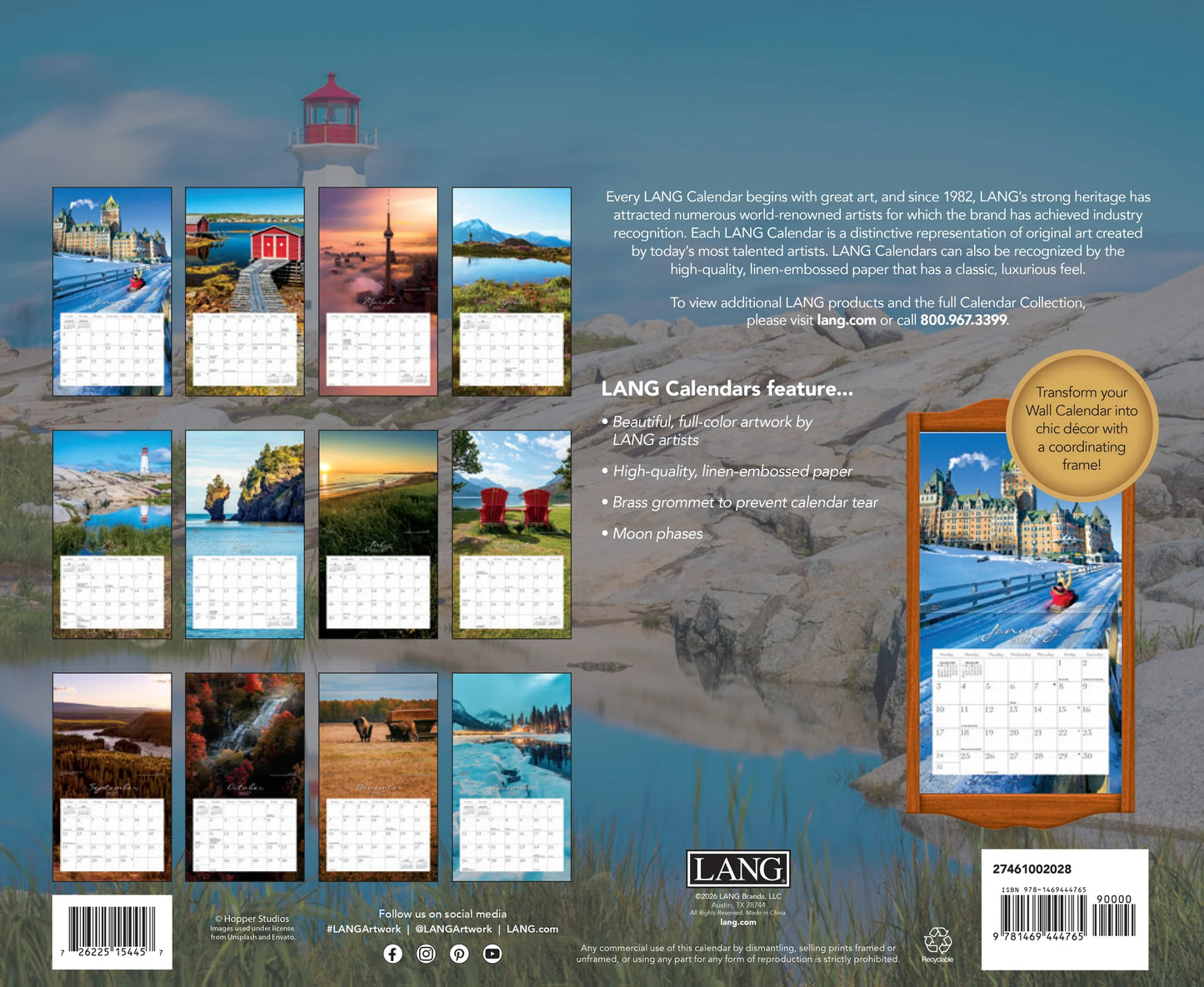 Lang Calendar - Oh, Canada - Canadian Photographs