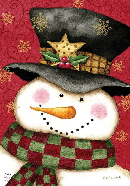 Holly Jolly Snowman - House Flag - 28" x 40"