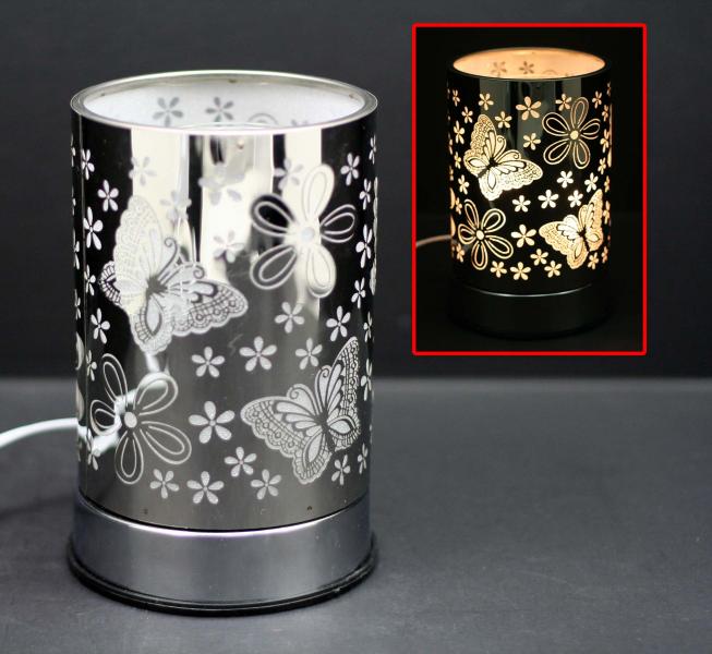 Touch Sensor Lamp - Silver Butterflies - Fragrance Warmer