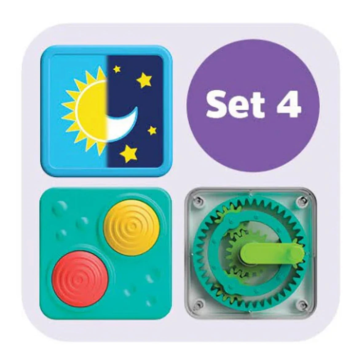 PlayTab - Set 4 Tiles - Magnetic - Fat Brain Toy Co. - 12 Months +