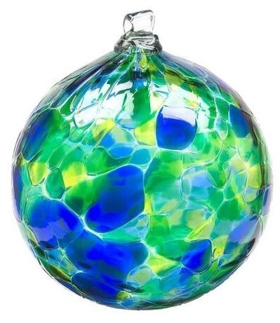 3" Calico Friendship Ball - Oceania - Canadian Blown Glass