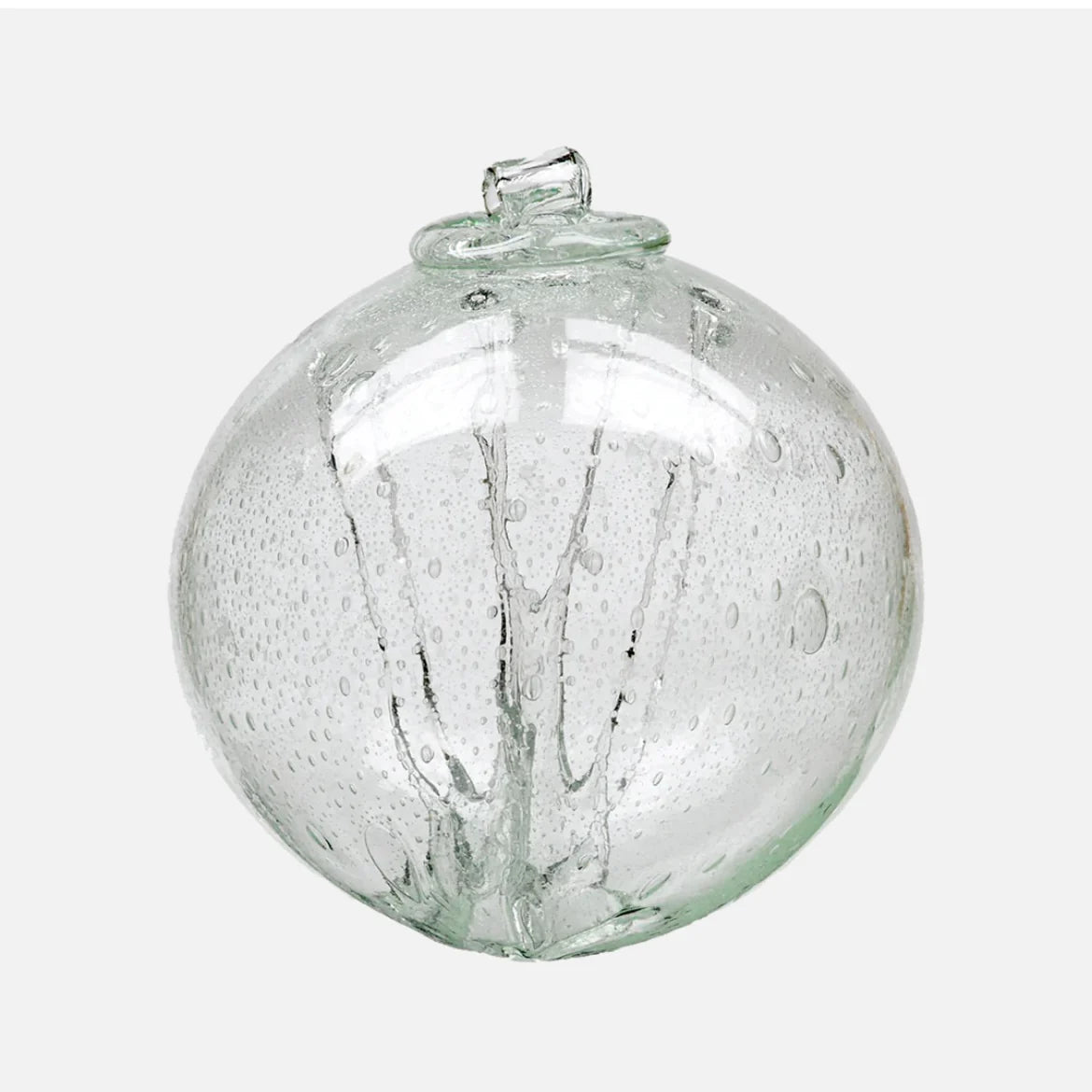 6" Olde English Friendship Ball - Clear - Canadian Blown Glass