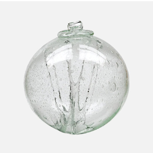 6" Olde English Friendship Ball - Clear - Canadian Blown Glass