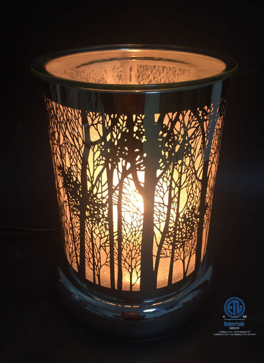 Touch Sensor Lamp - Silver Tree - Fragrance Warmer