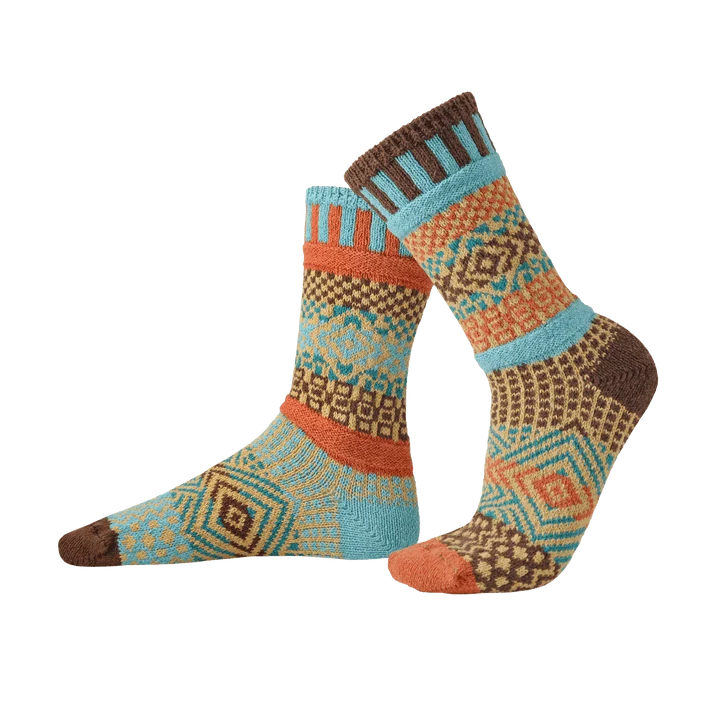 Cattail - Medium - Mismatched Crew Socks - Solmate Socks