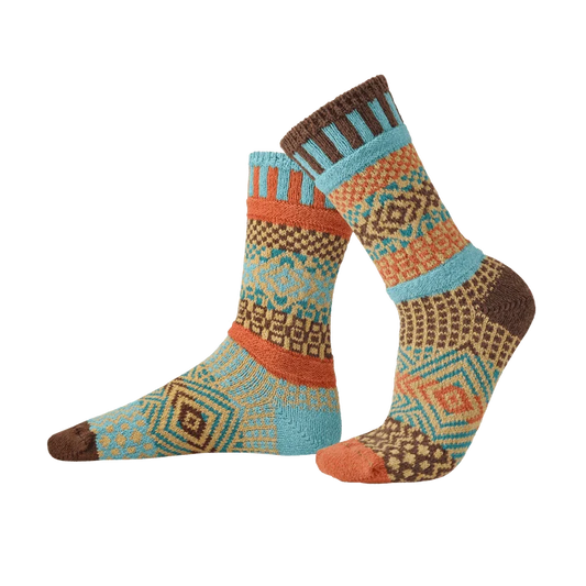 Cattail - Medium - Mismatched Crew Socks - Solmate Socks