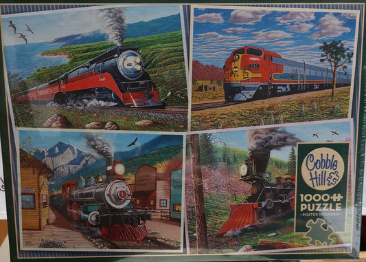 Historic Locomotives - 1000 Piece Cobble Hill Puzzle