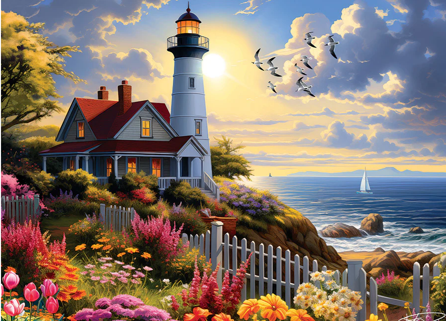To The Lighthouse - 500 Piece Cobble Hill Puzzle