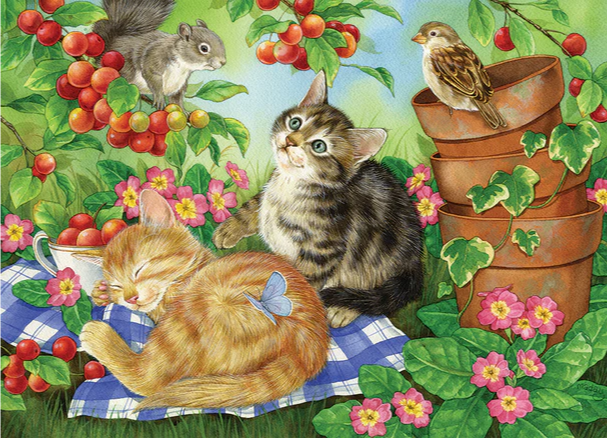 Under the Cherry Tree - Family Pieces - 350 piece Cobble Hill Puzzle