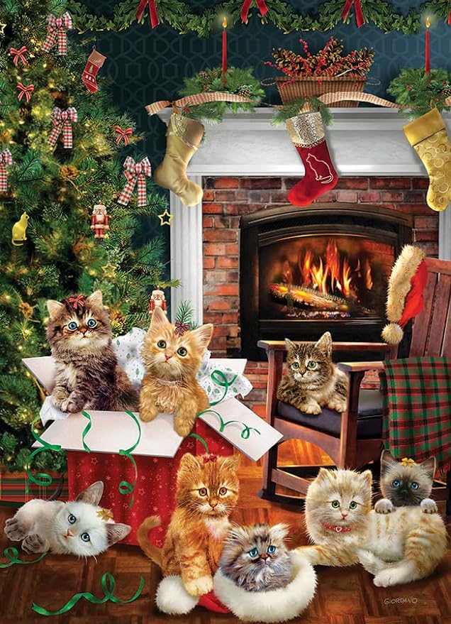 Christmas Kittens - 1000 piece Cobble Hill Puzzle