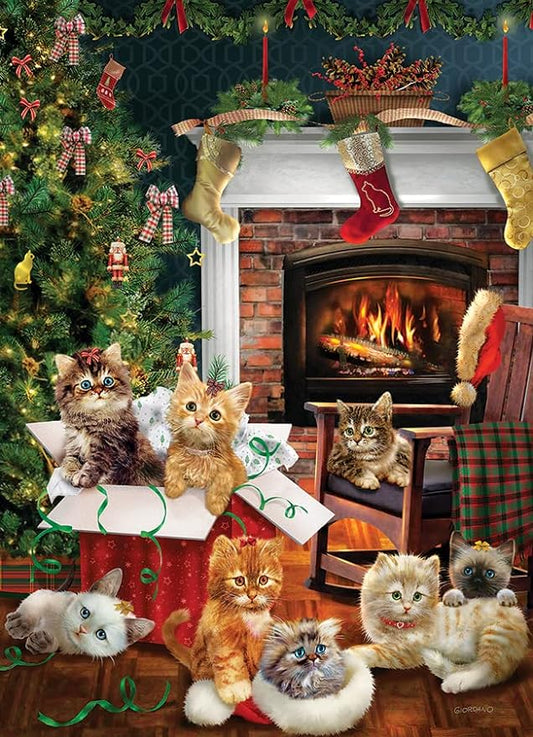 Christmas Kittens - 1000 piece Cobble Hill Puzzle