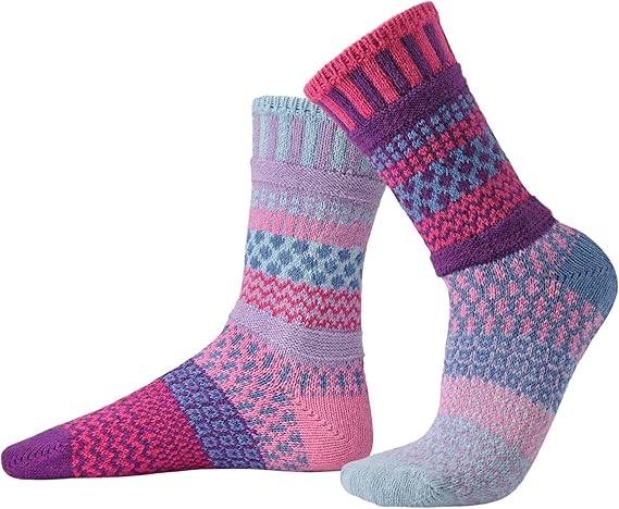 Twilight - Small - Mismatched Crew Socks - Solmate Socks