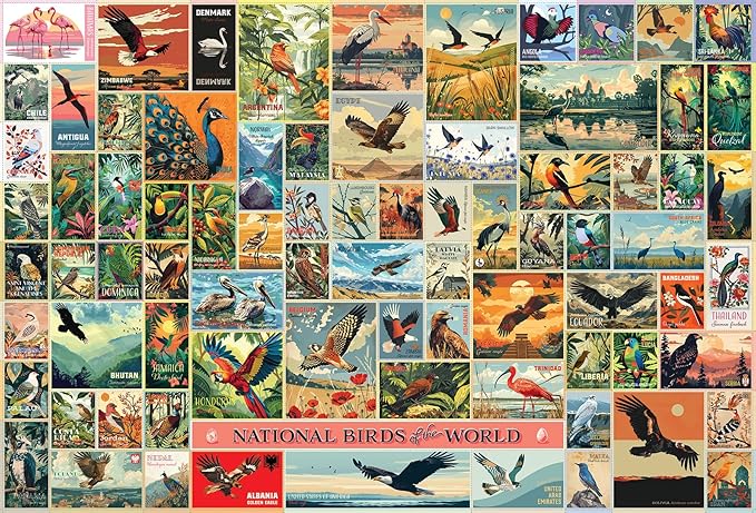 National Birds of the World - 2000 Piece Cobble Hill Puzzle