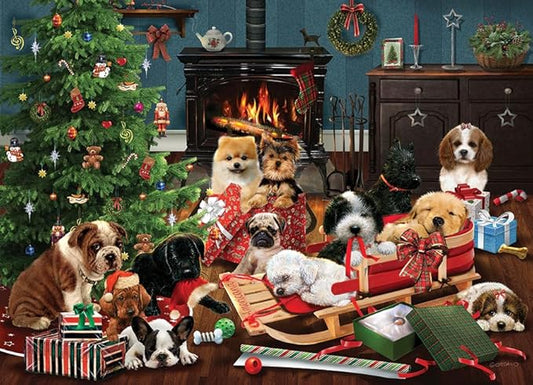 Christmas Puppies - 500 Piece Cobble Hill Puzzle