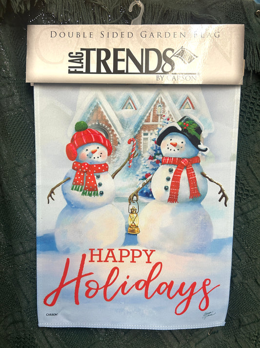 Snow Friends - Happy Holidays - Two Snowmen