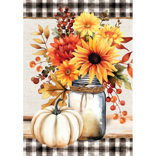 Floral Jar - Garden Flag - 12.5" x 18"
