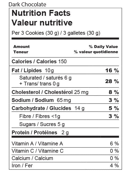 Shortbread Cookie - Dark Chocolate - Sprucewood Homemade Cookie Co.