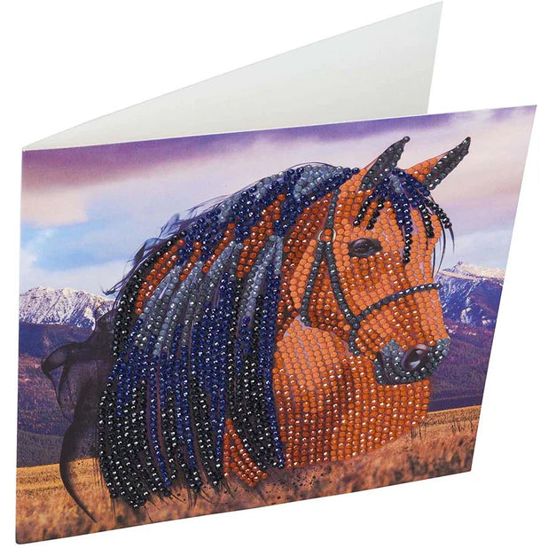 Crystal Art Card Kit - Horse - Craft Kit