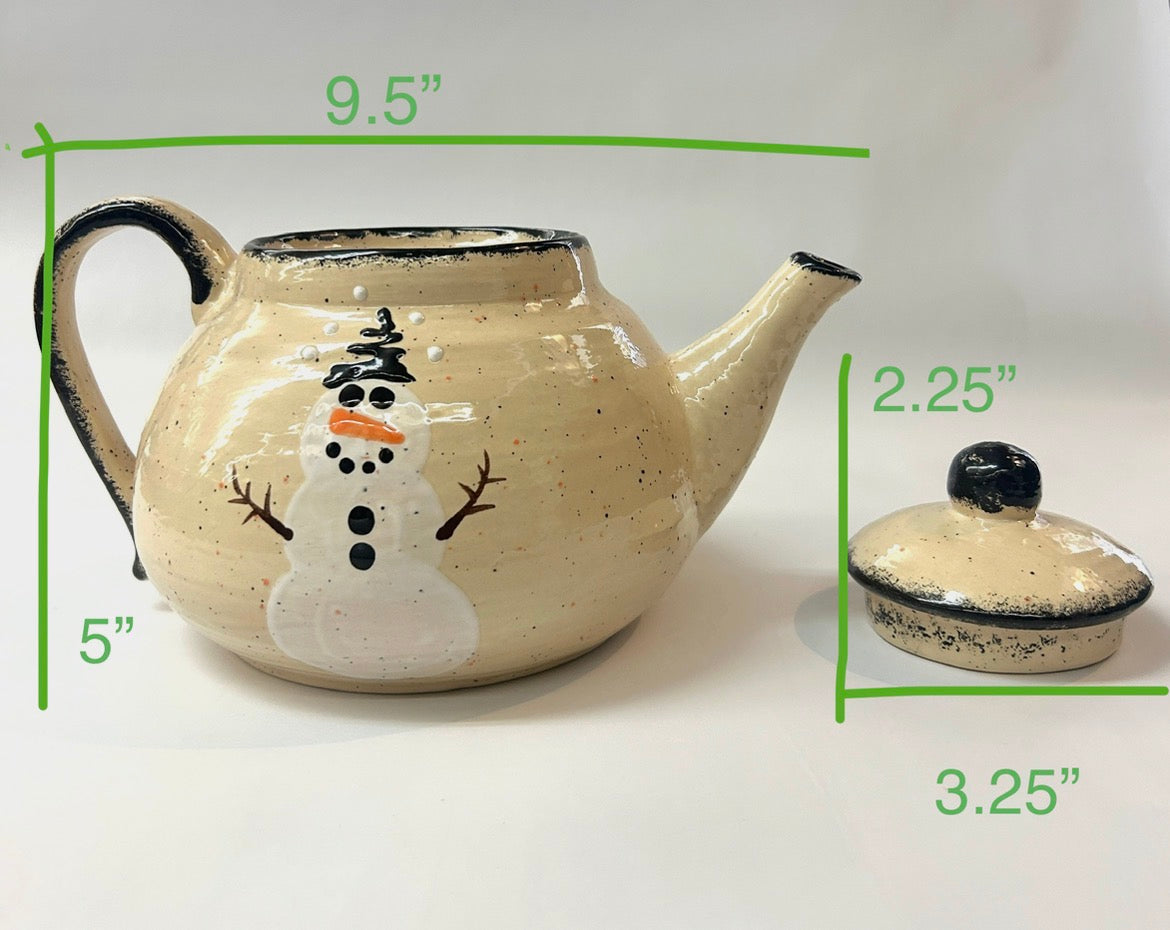Teapot - Snowman - Canadian Handmade by Ed Lucier