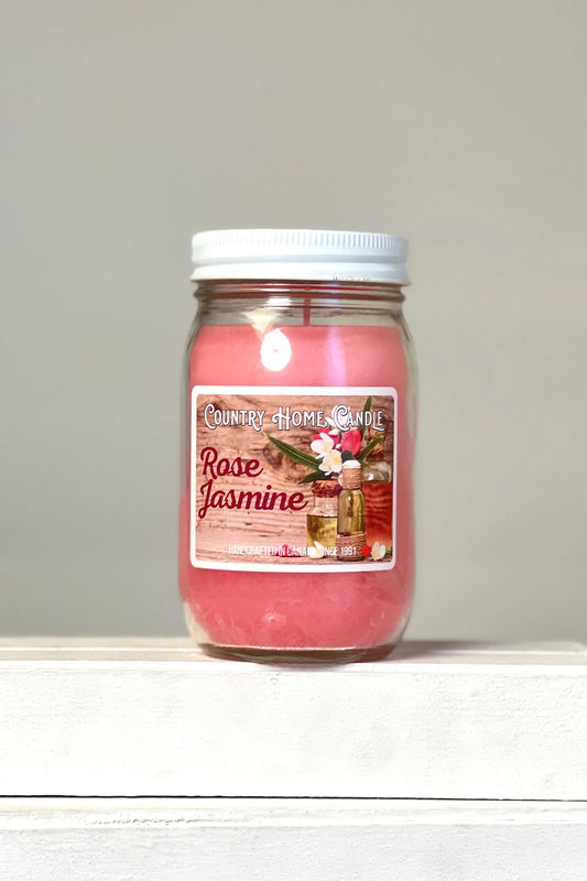 Rose Jasmine - Small Jar - Country Home Candle