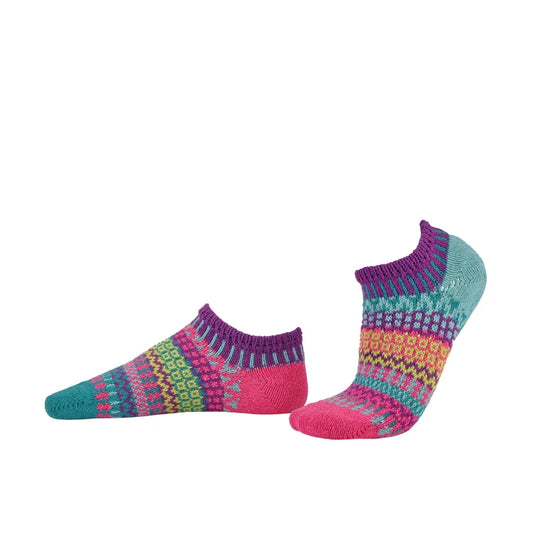 Morning Glory - Small - Mismatched Ankle Socks - Solmate Socks