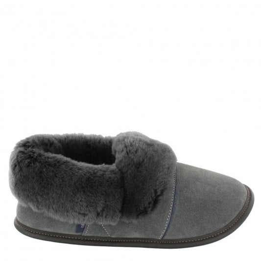Ladies Low-cut - 7.5/8.5  Charcoal / Silverfox fur: Garneau Slippers