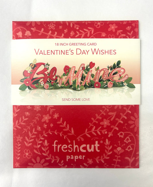 Mini Flower Accordion Popup Card - Valentine's Day Wishes - Fresh Cut