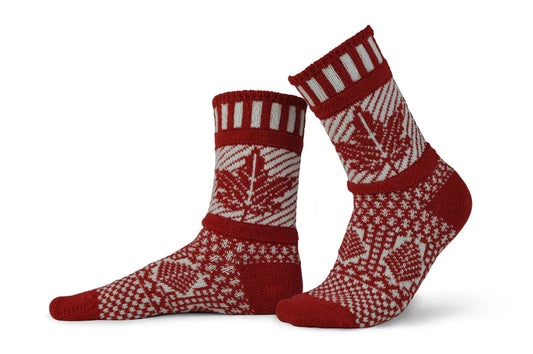 Canada Eh! - Large - Mismatched Crew Socks - Solmate Socks