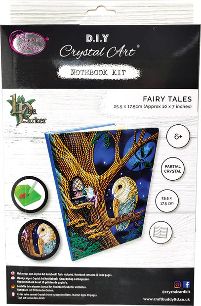 Crystal Art Notebook Kit - Owl and Fairy Tree - Craft Kit