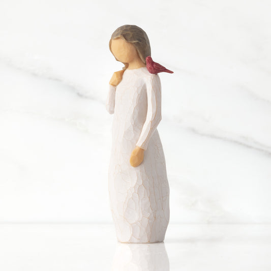 Willow Tree: Messenger - Girl with a Cardinal on her Shoulder
