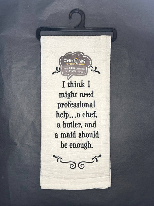 Kitchen Towel - Professional Help - 100% Cotton