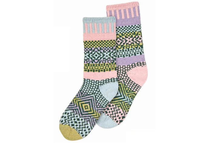Lilac - Small - Mismatched Crew Socks - Solmate Socks