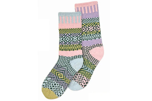 Lilac - Medium - Mismatched Crew Socks - Solmate Socks