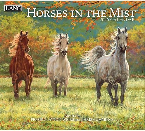 Lang Calendar - Horses in the Mist - Persis Clayton Weirs and Chris Cummings