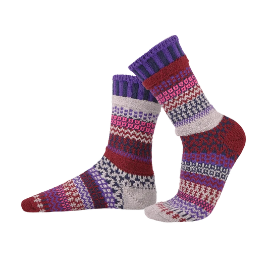 Wunderland - Medium - Mismatched Crew Socks - Solmate Socks