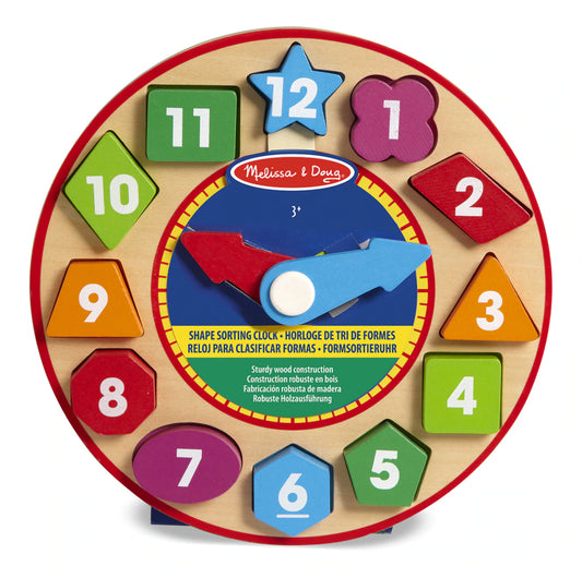 Wooden Shape Sorting Clock - Melissa & Doug