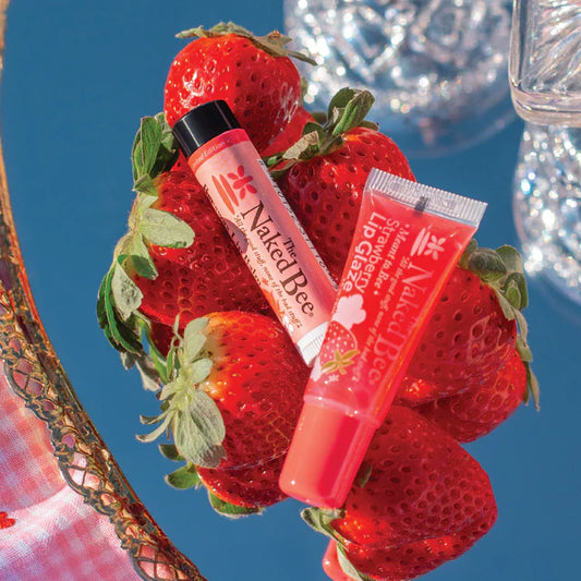 Strawberry Lip Care Duo - Lip Balm & Glaze - The Naked Bee