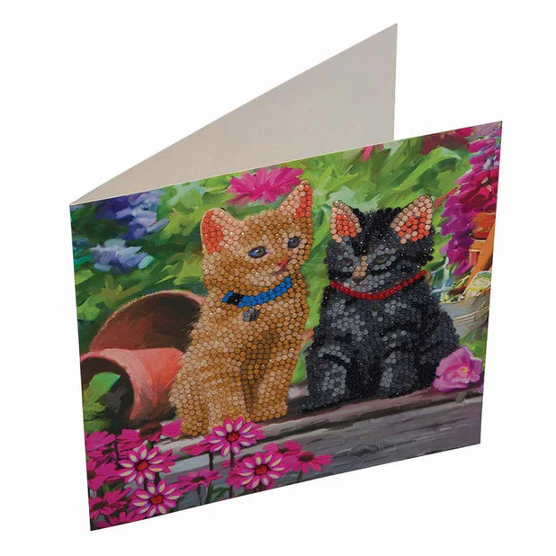 Crystal Art Card Kit - Cat Friends - Craft Kit