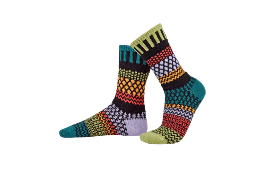 Artichoke - Medium - Mismatched Crew Socks - Solmate Socks