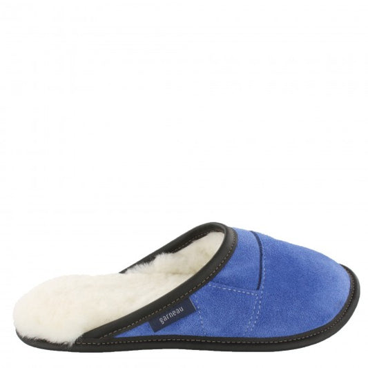 Mens Slip-on - 9/10  Limoges Blue / White Fur: Garneau Slippers