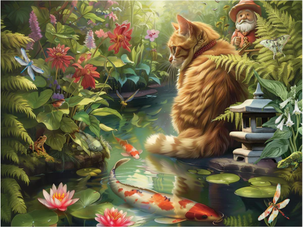 Koi Cat - Easy Handling - 275 piece Cobble Hill Puzzle