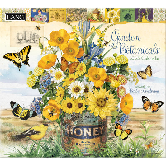 Lang Calendar - Garden Botanicals - Barbara Anderson - with Inspirational Messages