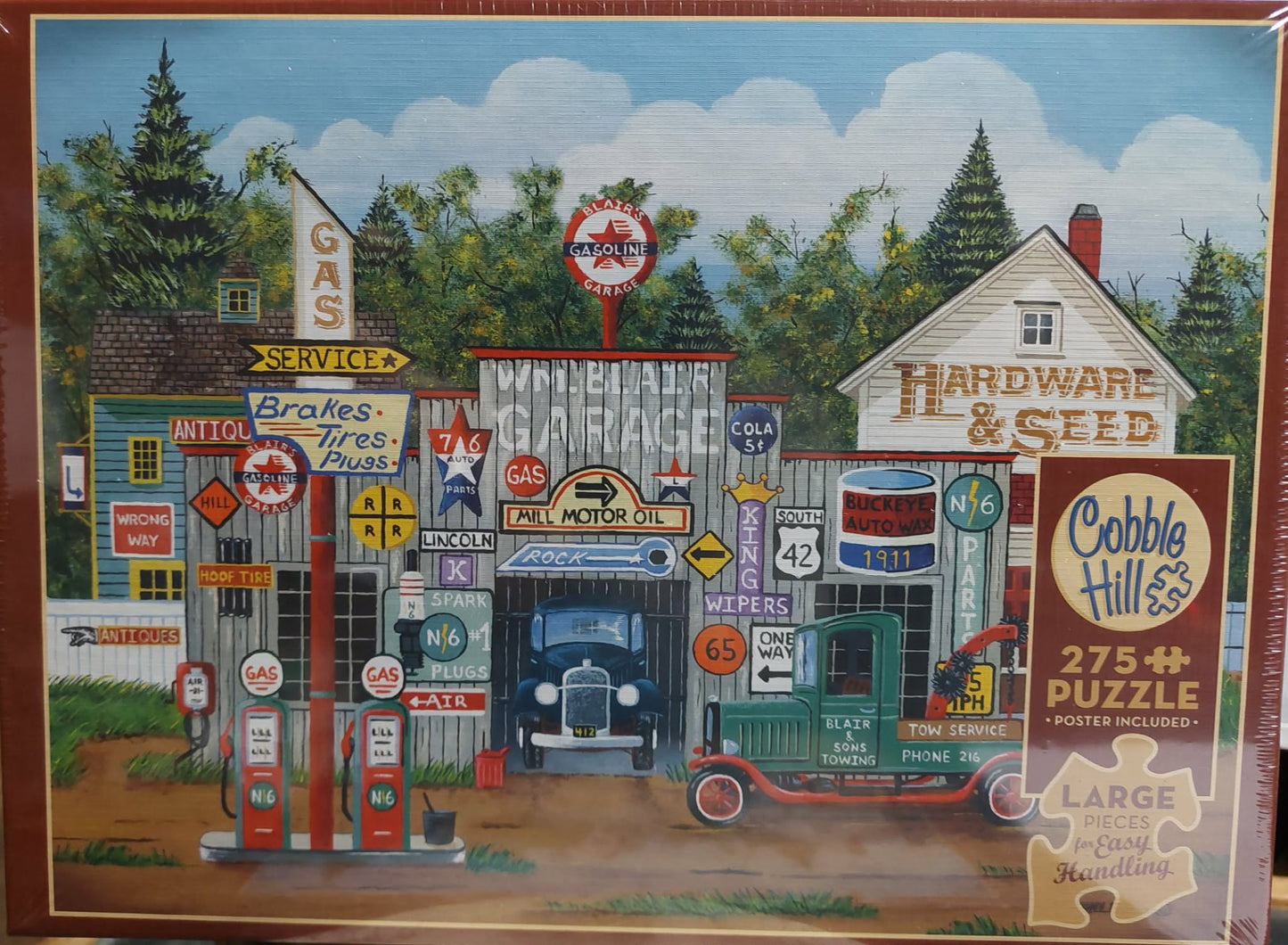 The Ol' Roadside Garage - Easy Handling - 275 piece Cobble Hill Puzzle