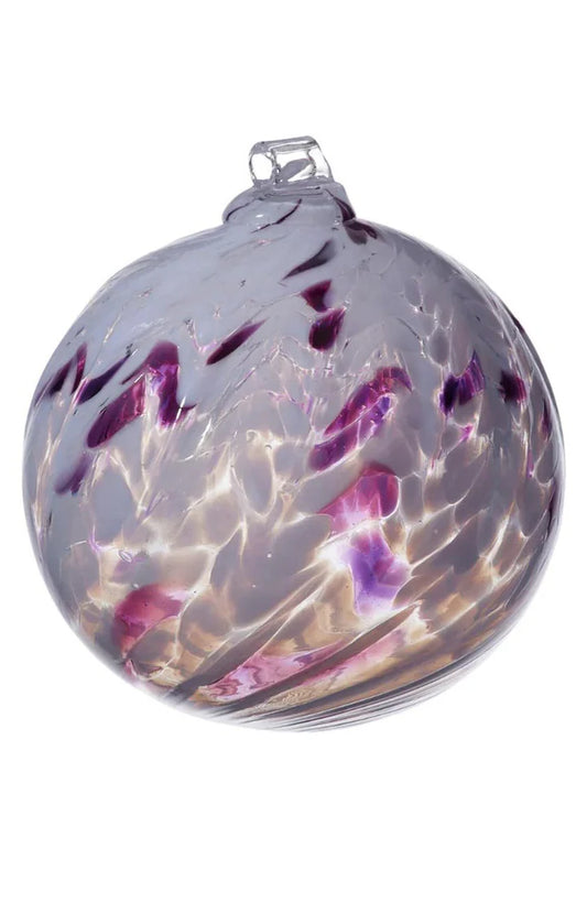 6" Nature's Whimsy Orb - Soft Purple - Canadian Blown Glass