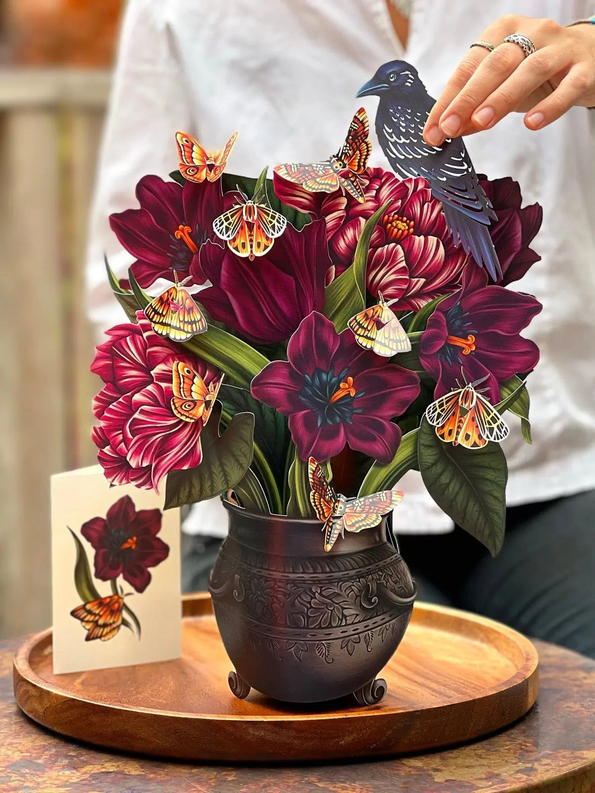 Flower Bouquet Popup Card - Moonlight Garden - Fresh Cut