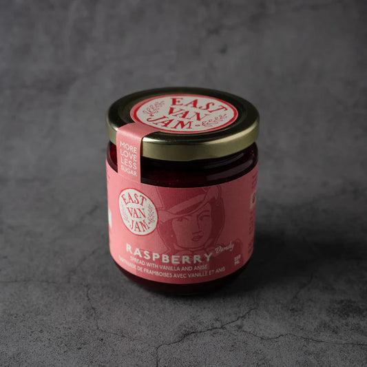 Raspberry Dandy Spread - 250 ml - Low Sugar - Handmade in BC Canada